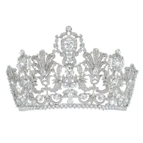 10.5CM Cubic Zirconia Luxembourg Replica Tiara for Wedding,Queens Tiaras HG026