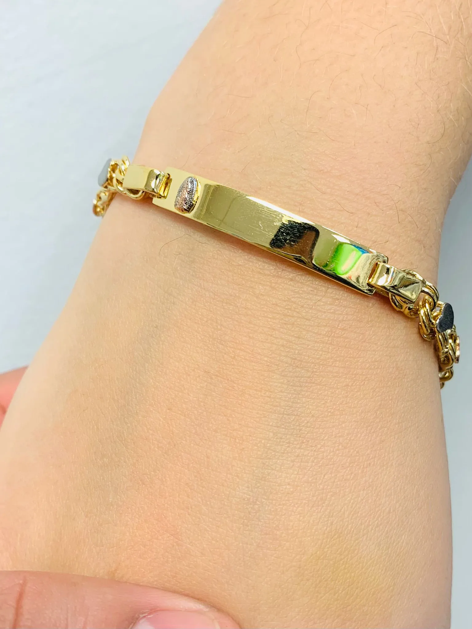 14K Gold Filled ID Bracelet 7" for Womens / Virgen de Guadalupe ID Bracelet / Dainty Guadalupe Bracelet / Womens ID Bracelet / Pulseras ID