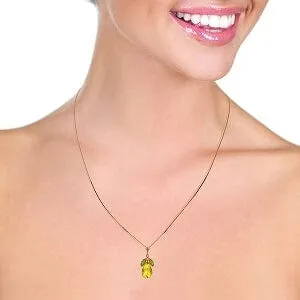 14K Solid Rose Gold Necklace w/ Natural Peridots & Citrine