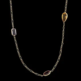 14K Yellow Gold Estate Gem-set Necklace