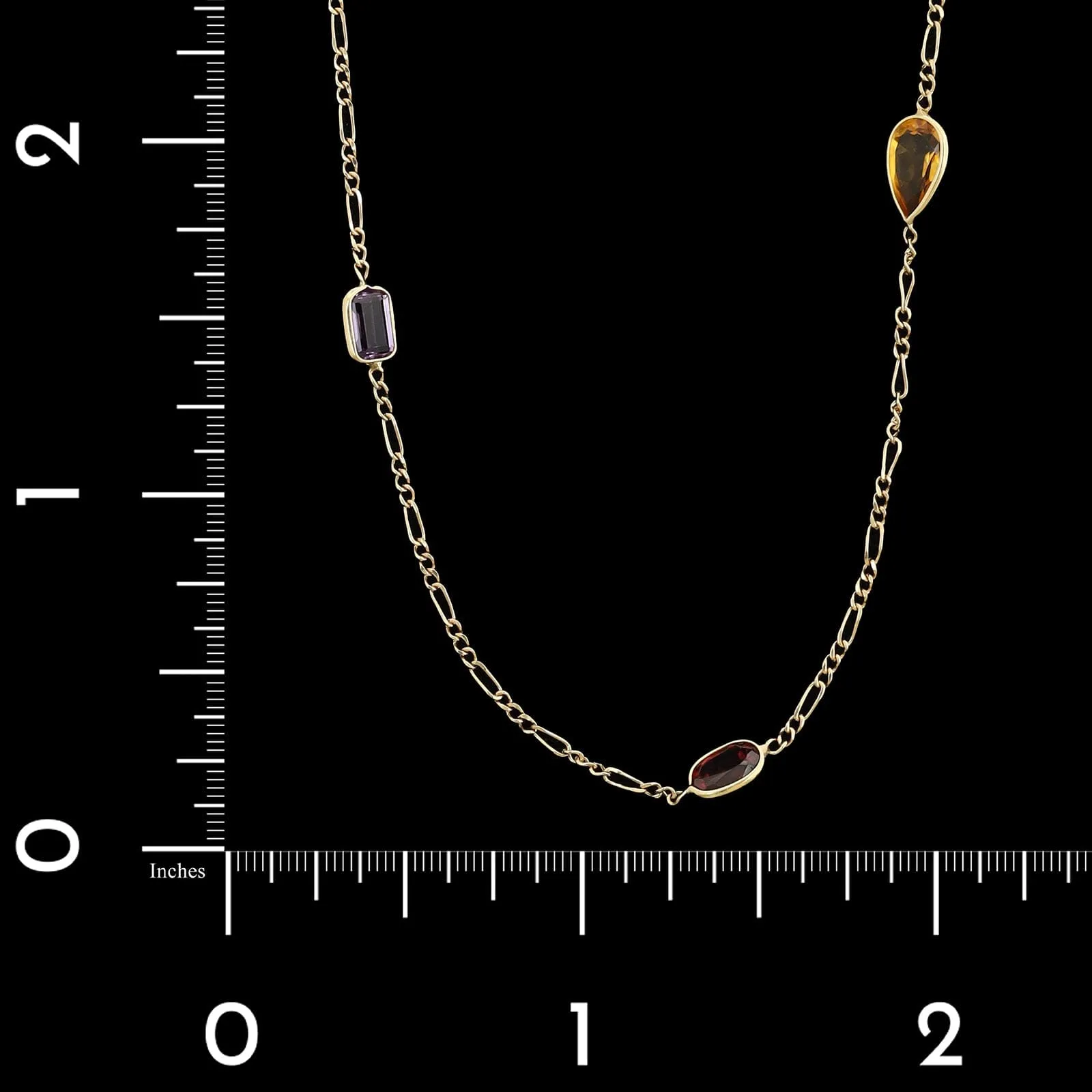 14K Yellow Gold Estate Gem-set Necklace