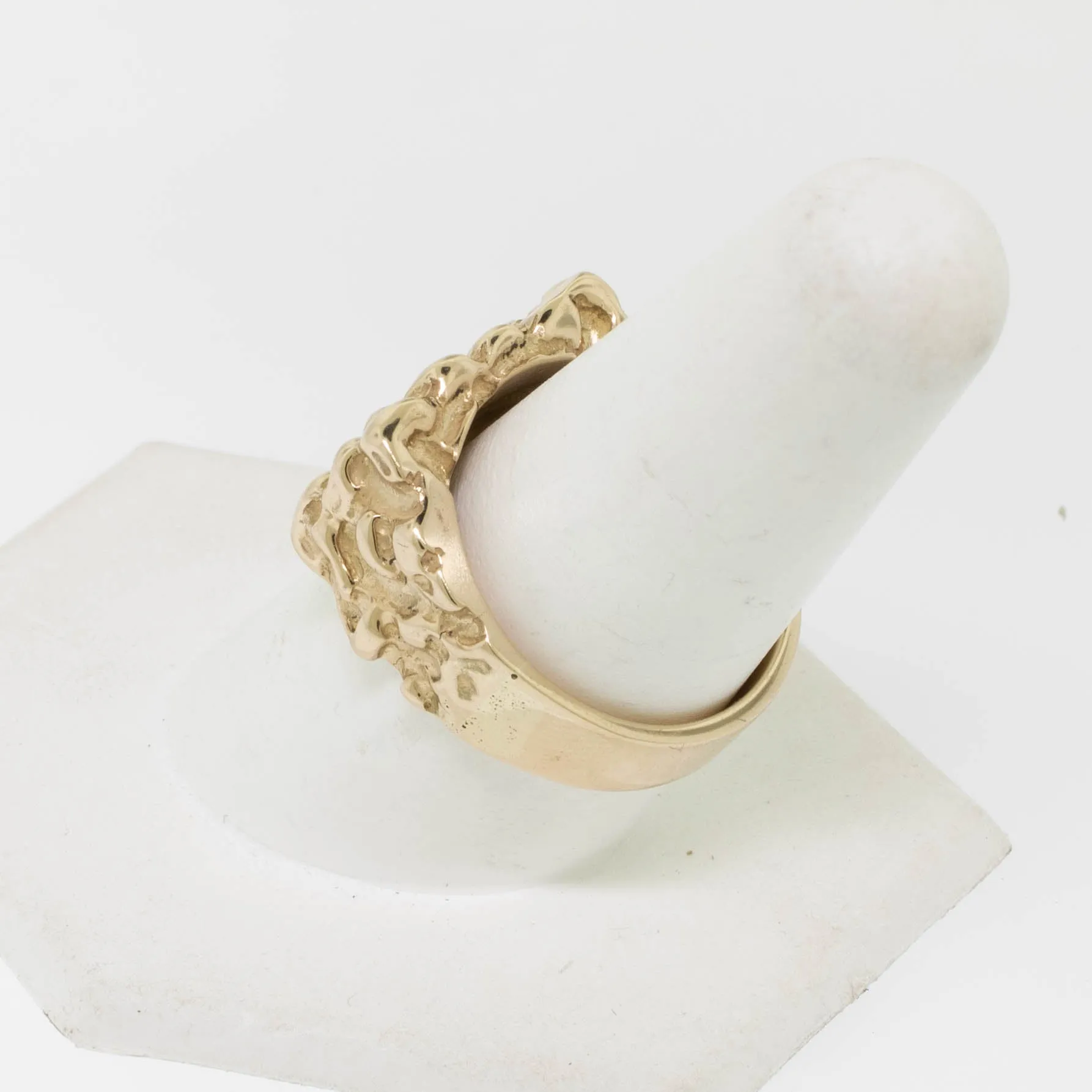 14k Yellow Gold Nugget Style Ring Size 9.5 (Estate Jewelry)