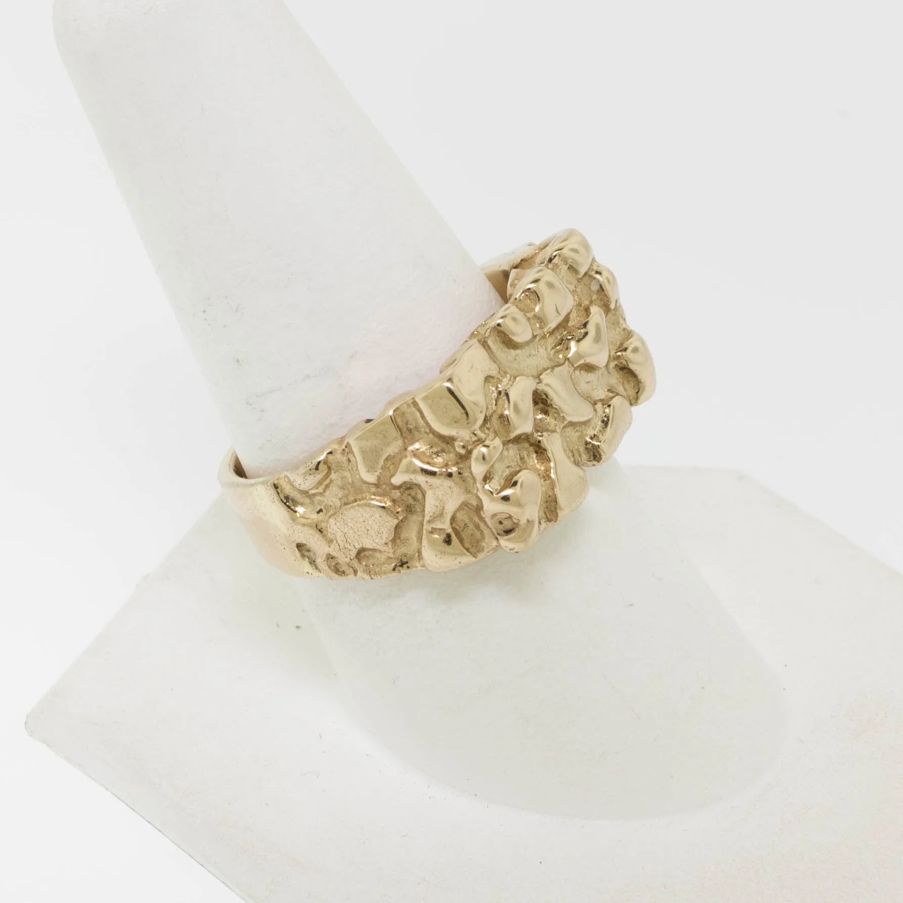 14k Yellow Gold Nugget Style Ring Size 9.5 (Estate Jewelry)