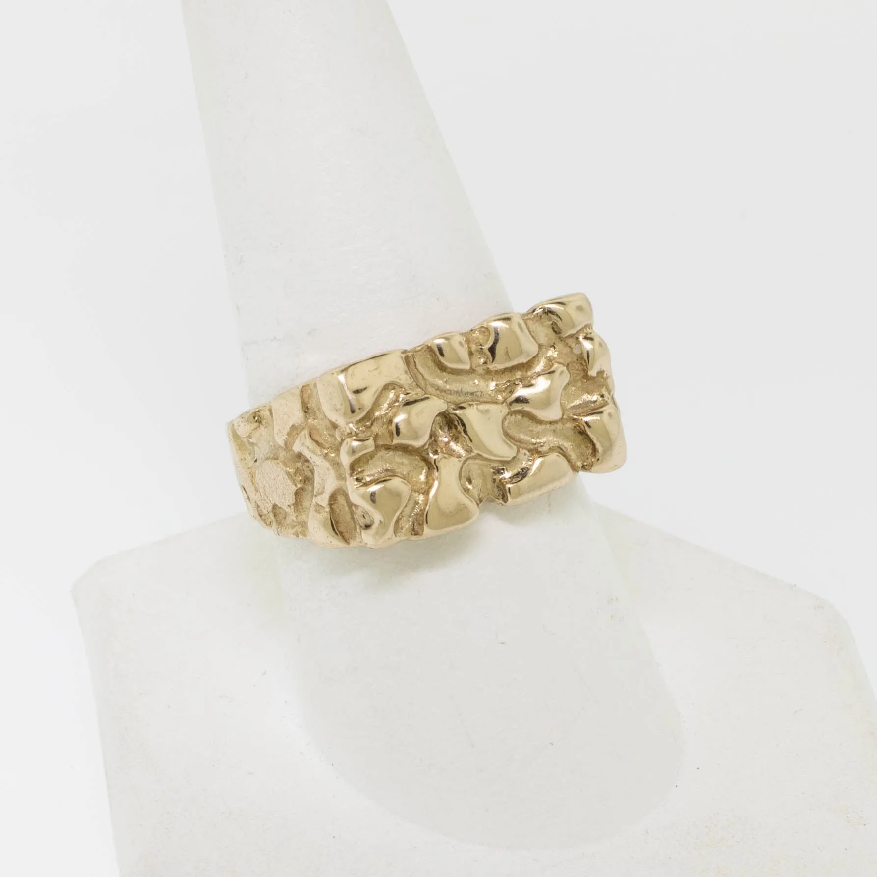 14k Yellow Gold Nugget Style Ring Size 9.5 (Estate Jewelry)