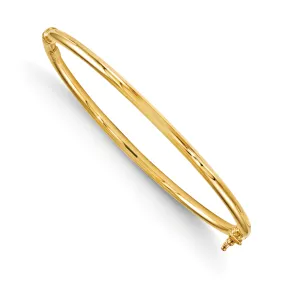 14K Yellow Gold Polished Hinged Bangle