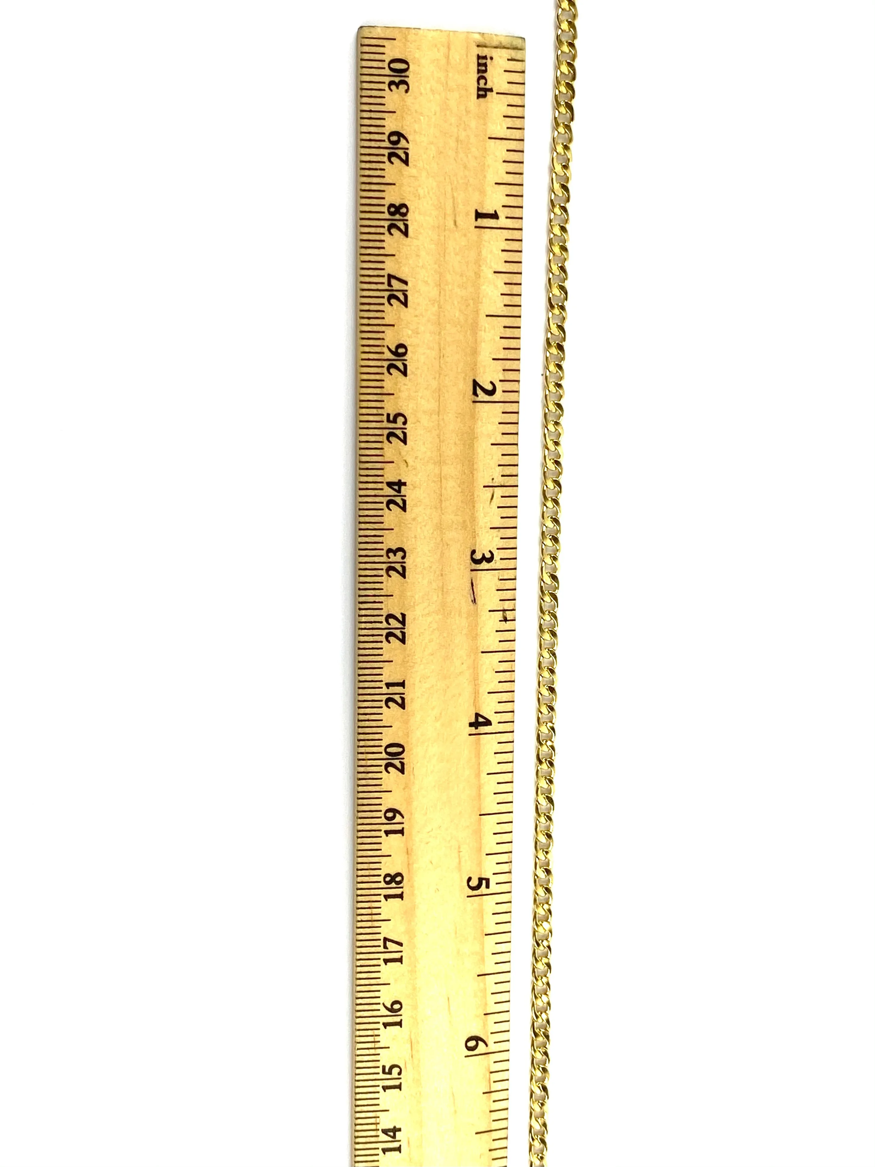 14KGF 24” 3mm Cuban Curb Chain, 14KGF, 14K Gold Filled, 14K Gold Fill, 14K Gold, Sku:23309CHR-24