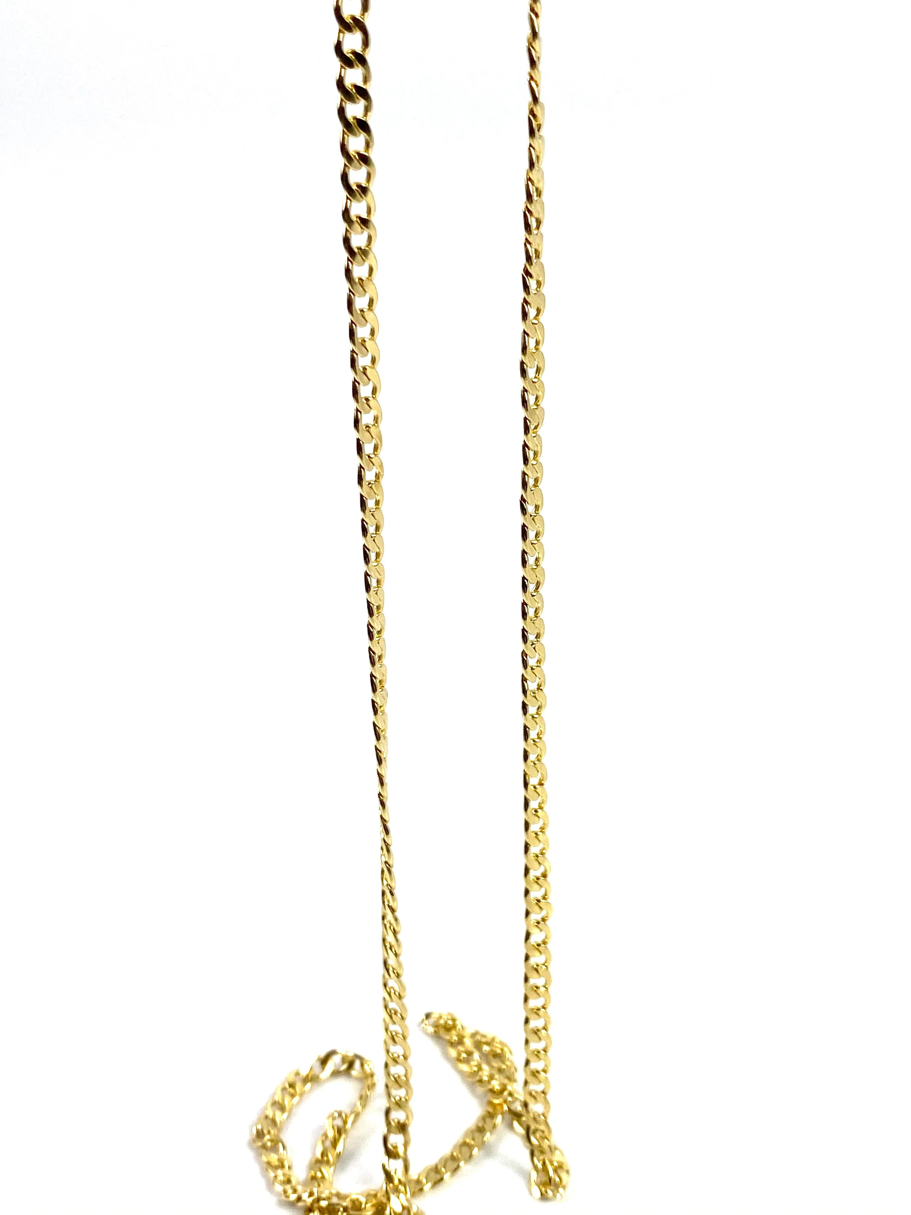 14KGF 24” 3mm Cuban Curb Chain, 14KGF, 14K Gold Filled, 14K Gold Fill, 14K Gold, Sku:23309CHR-24