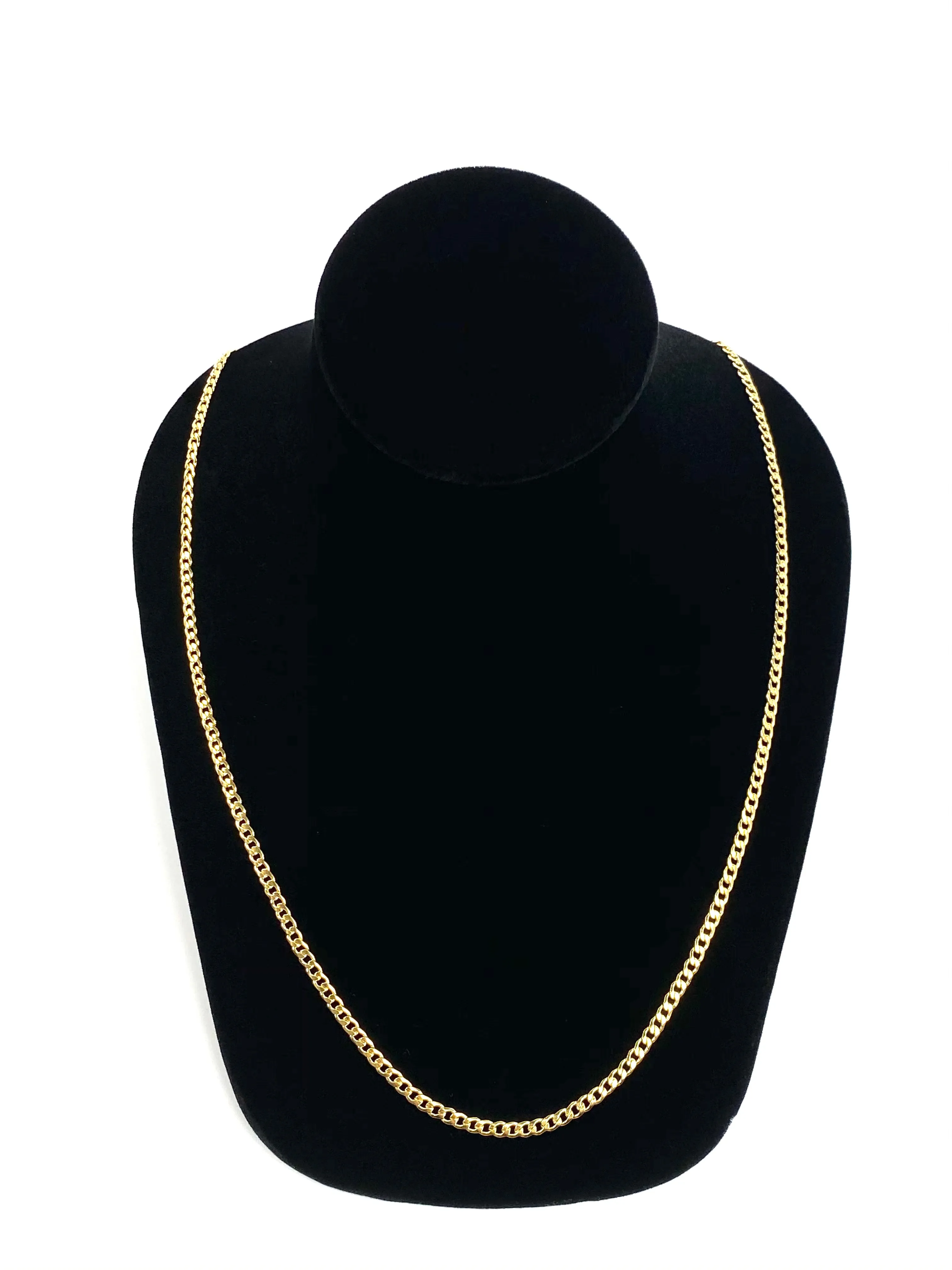 14KGF 24” 3mm Cuban Curb Chain, 14KGF, 14K Gold Filled, 14K Gold Fill, 14K Gold, Sku:23309CHR-24