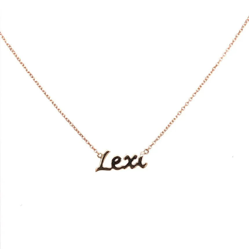 18k Gold Nameplate Necklace