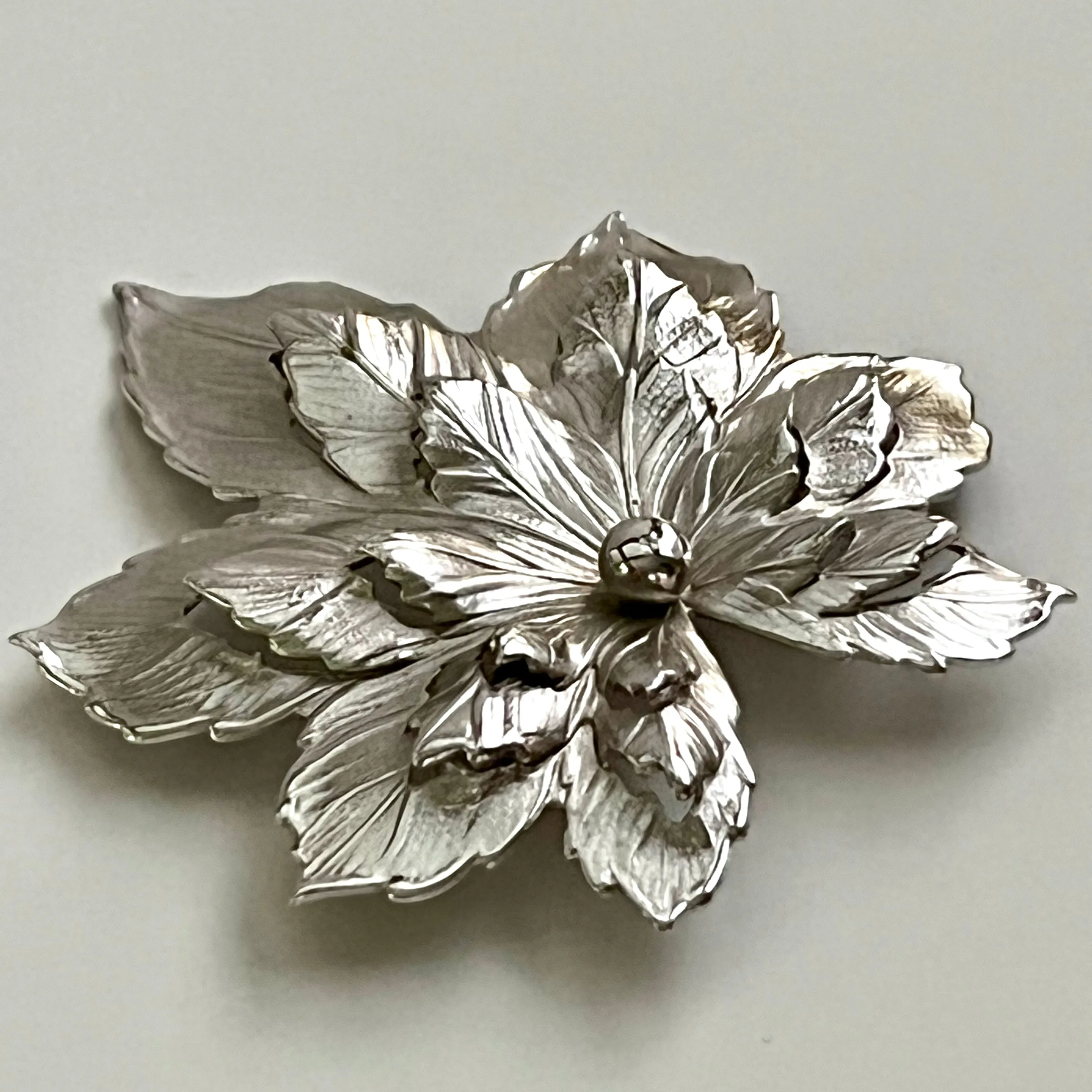 1958 Sarah Coventry Silvery Maple Brooch