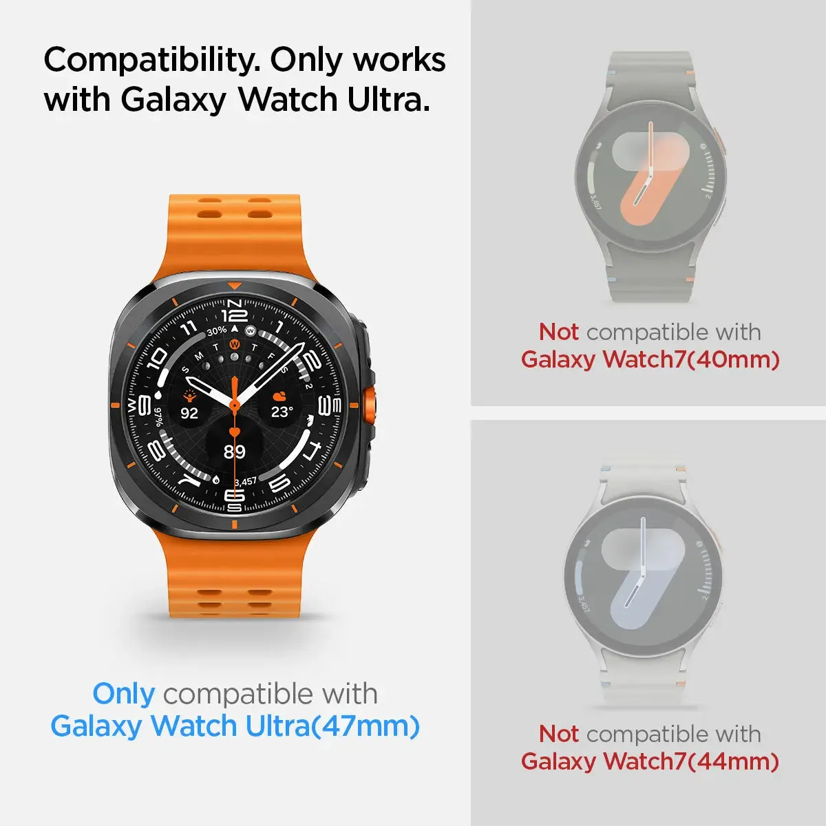 [2 Pack] Galaxy Watch Ultra Screen Protector (47mm) EZ FIT GLAS.tR