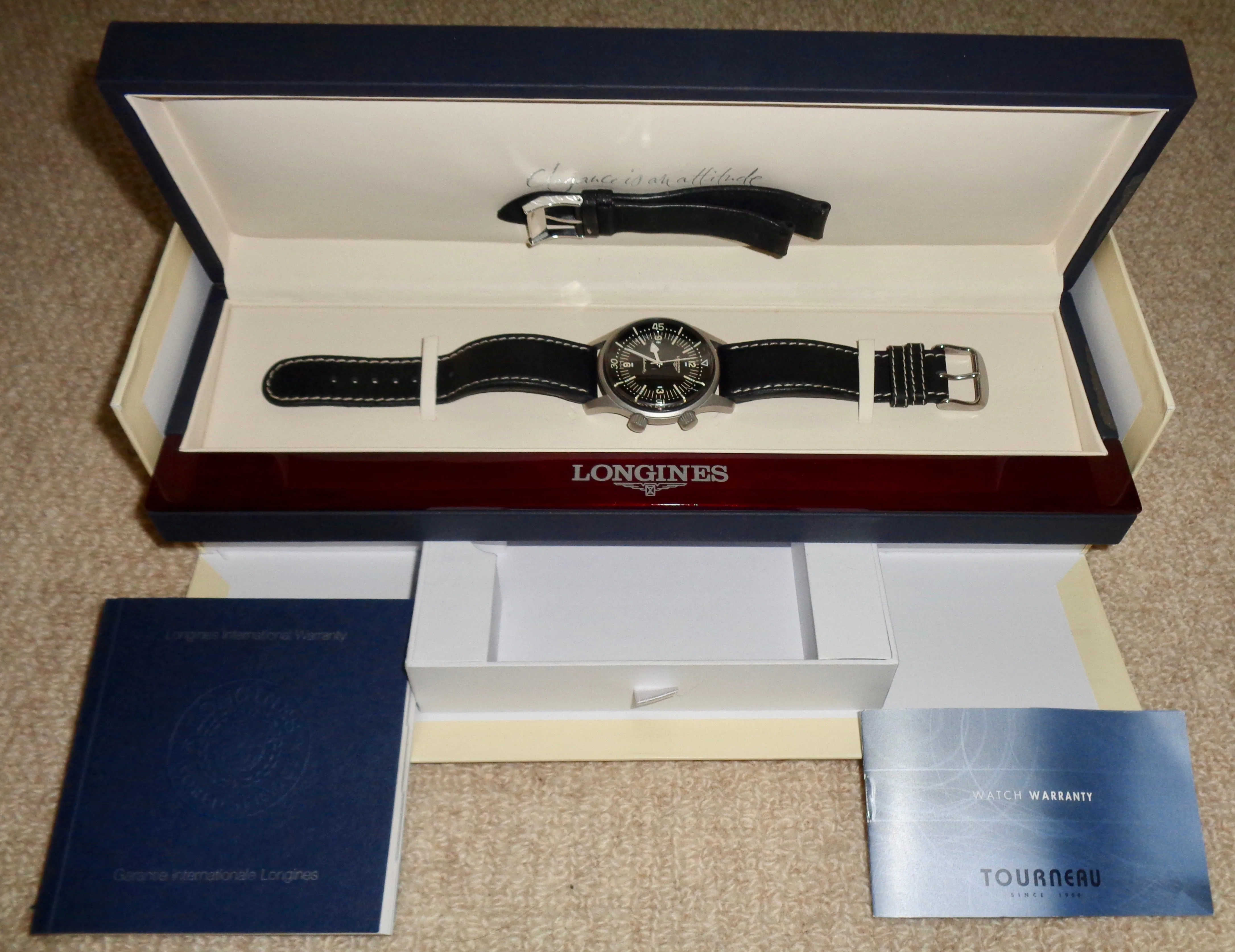 2008 Longines Tourneau Legend Diver Automatic Watch. Boxed With Paperwork