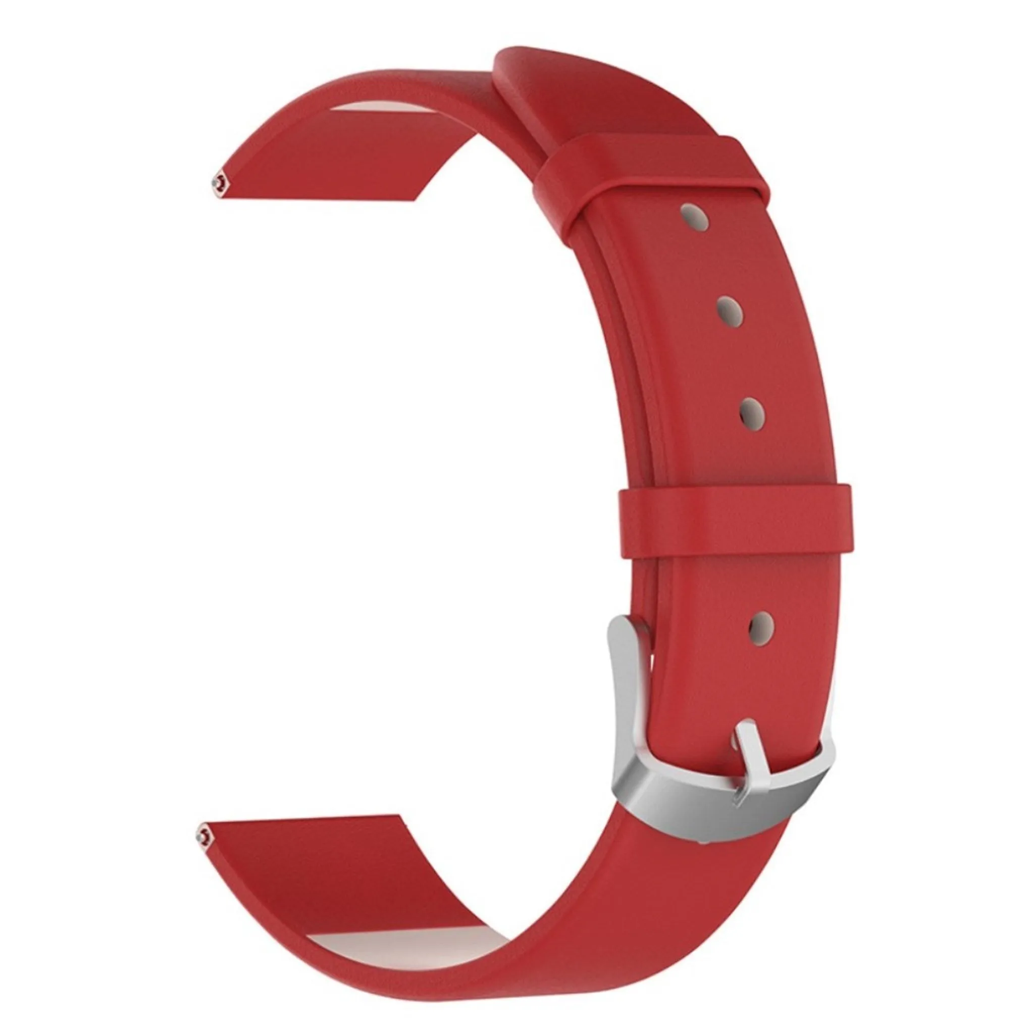 20mm genuine leather watch strap for Samsung watch - Red