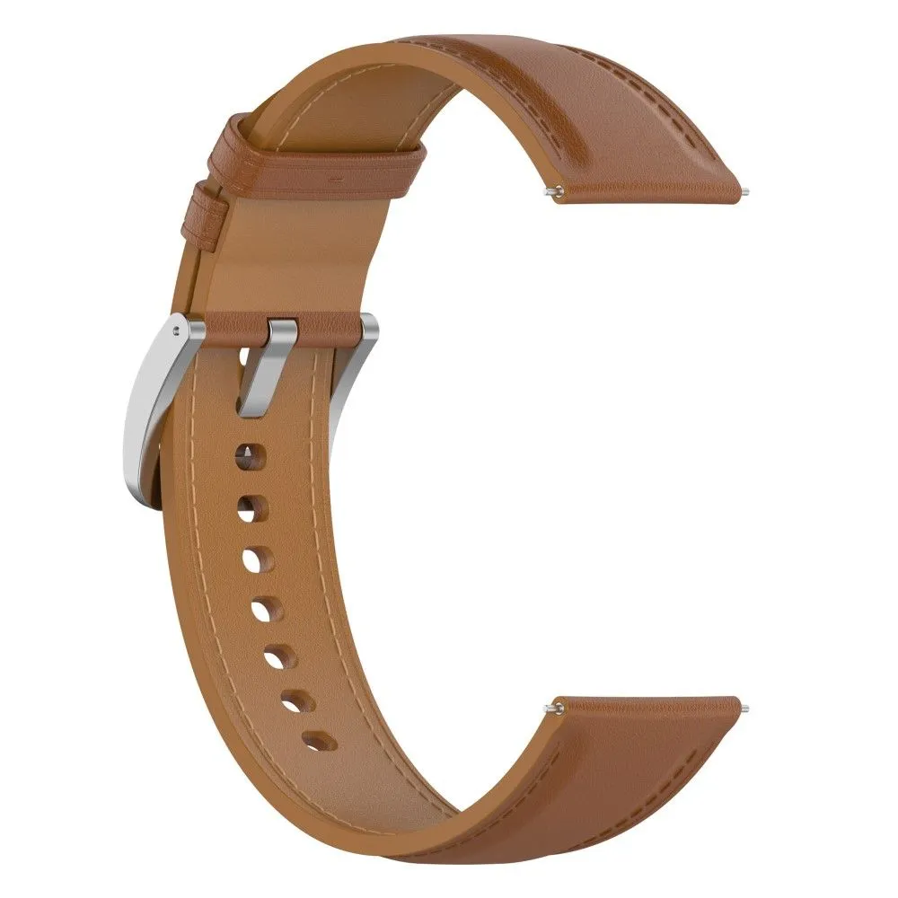 20mm Universal simple genuine leather watch strap - Light Brown