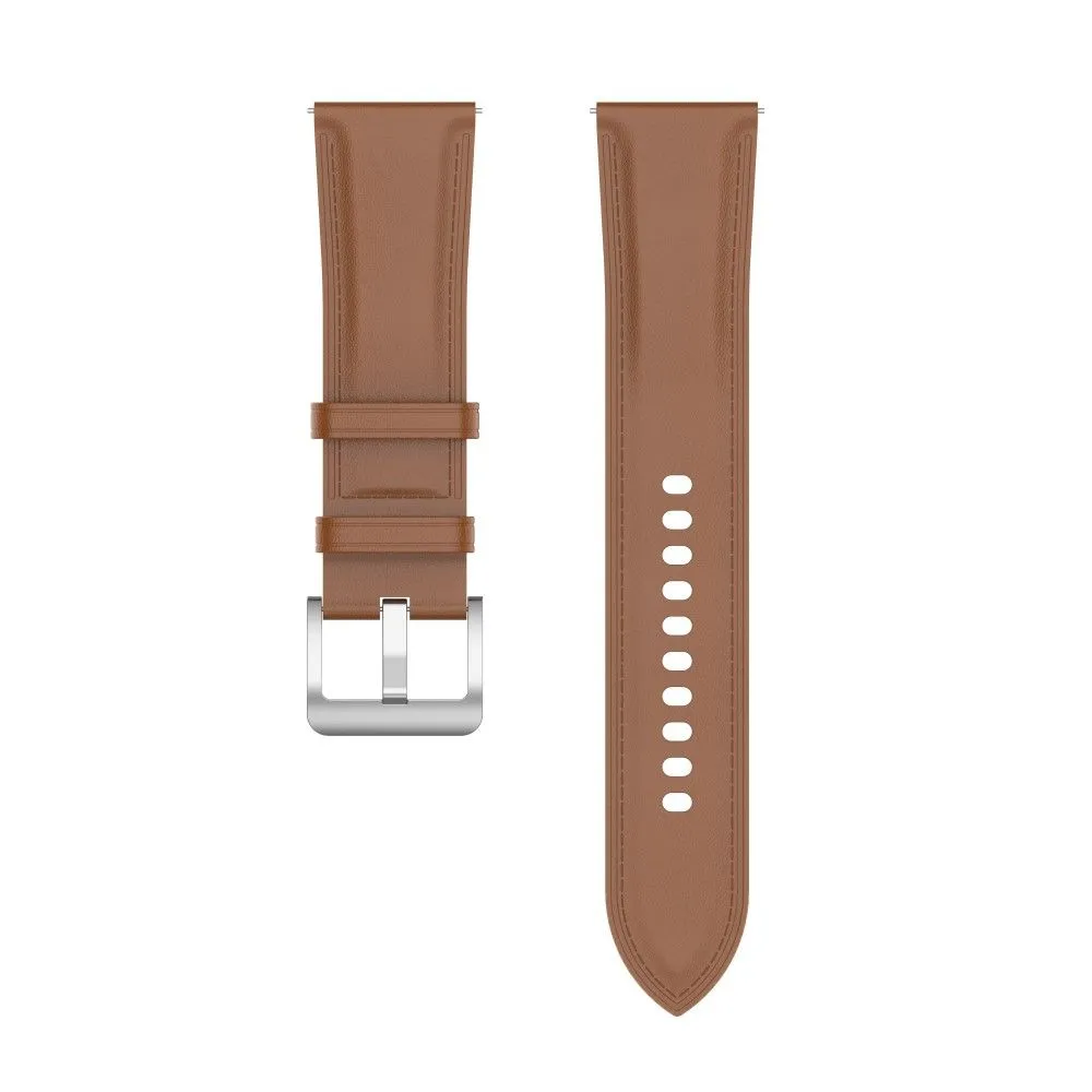 20mm Universal simple genuine leather watch strap - Light Brown