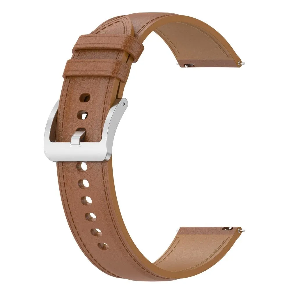 20mm Universal simple genuine leather watch strap - Light Brown