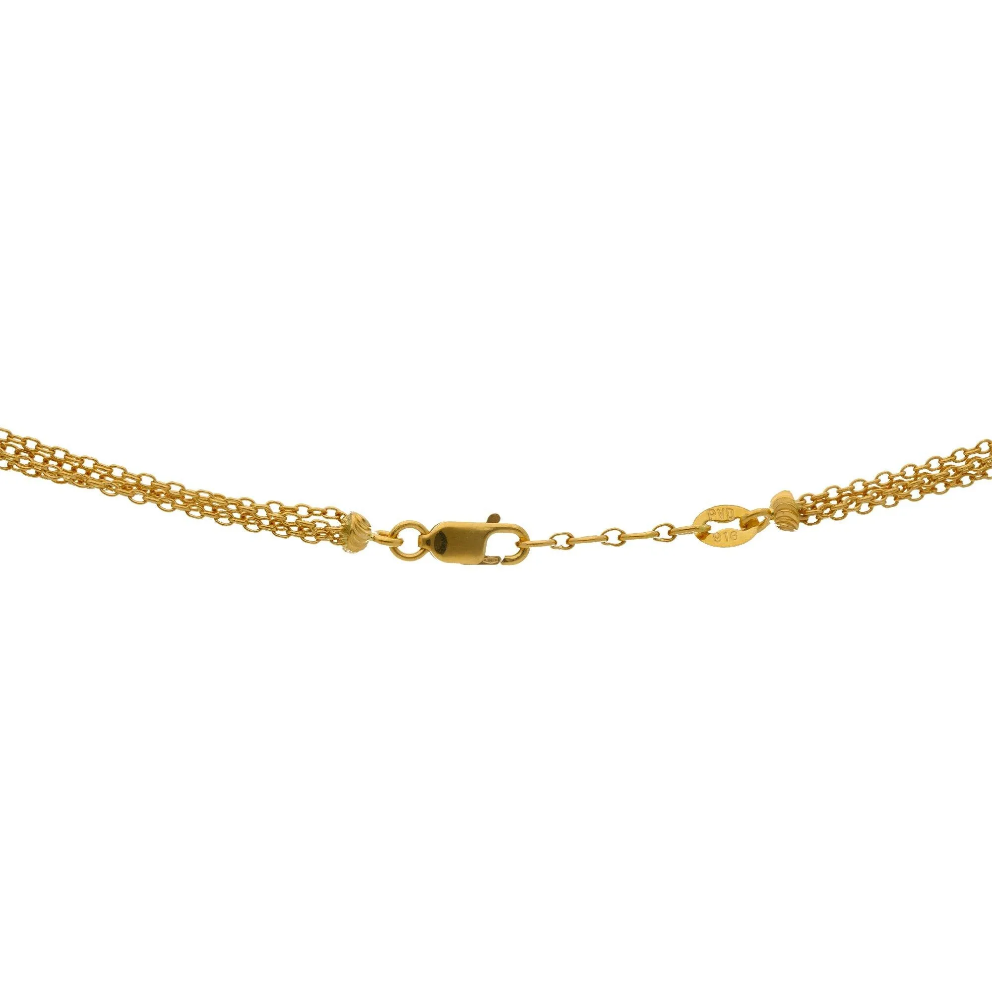 22K Multitone Gold Honeycomb Chain