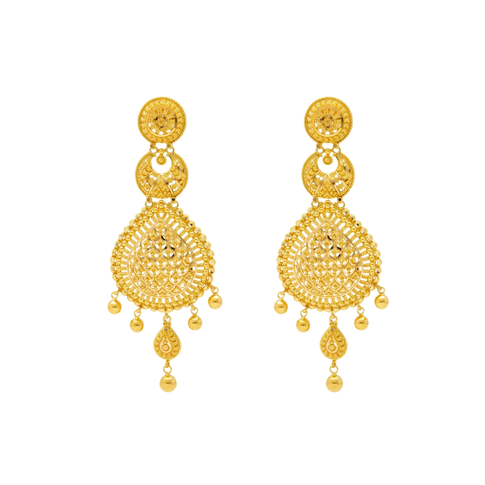 22K Yellow Gold Beaded Jewelry Set (118.1gm)