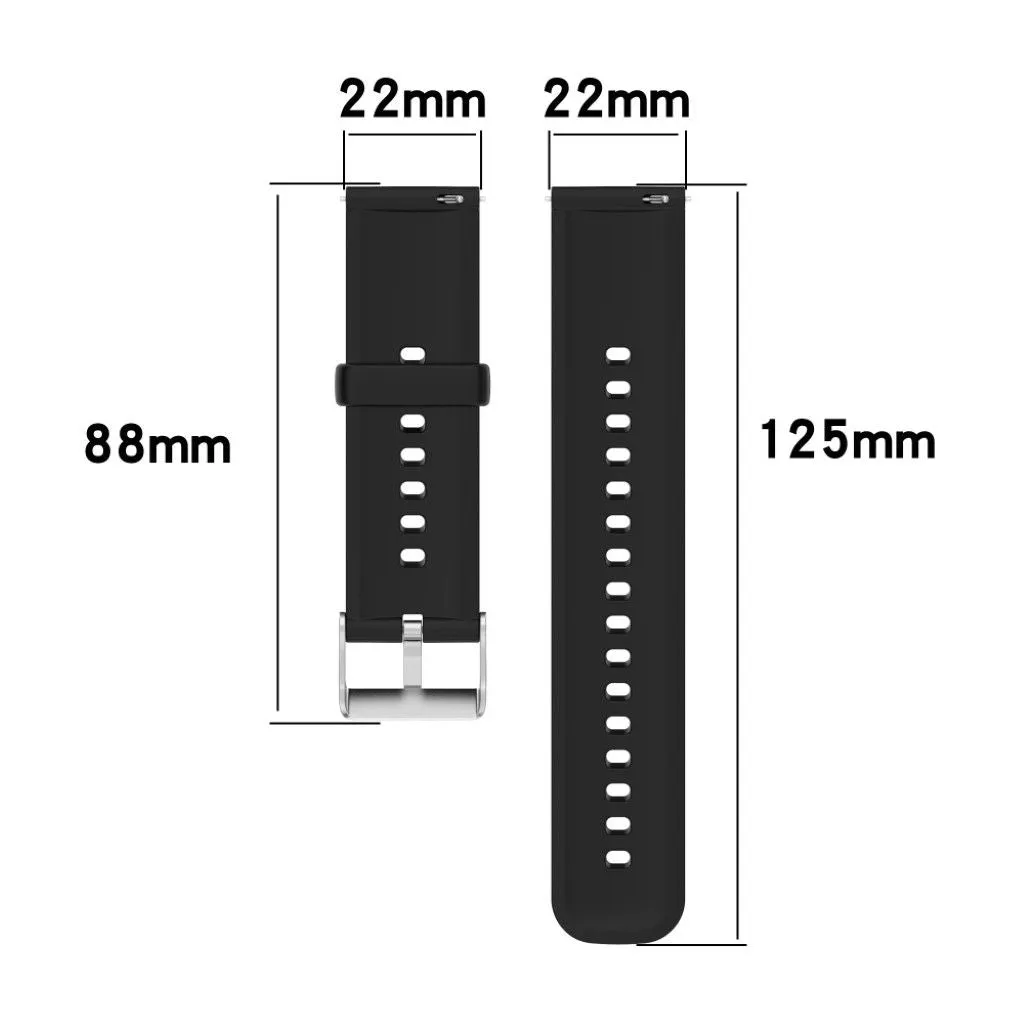 22mm sporty silicone watch strap for Huawei watch - Navy Blue