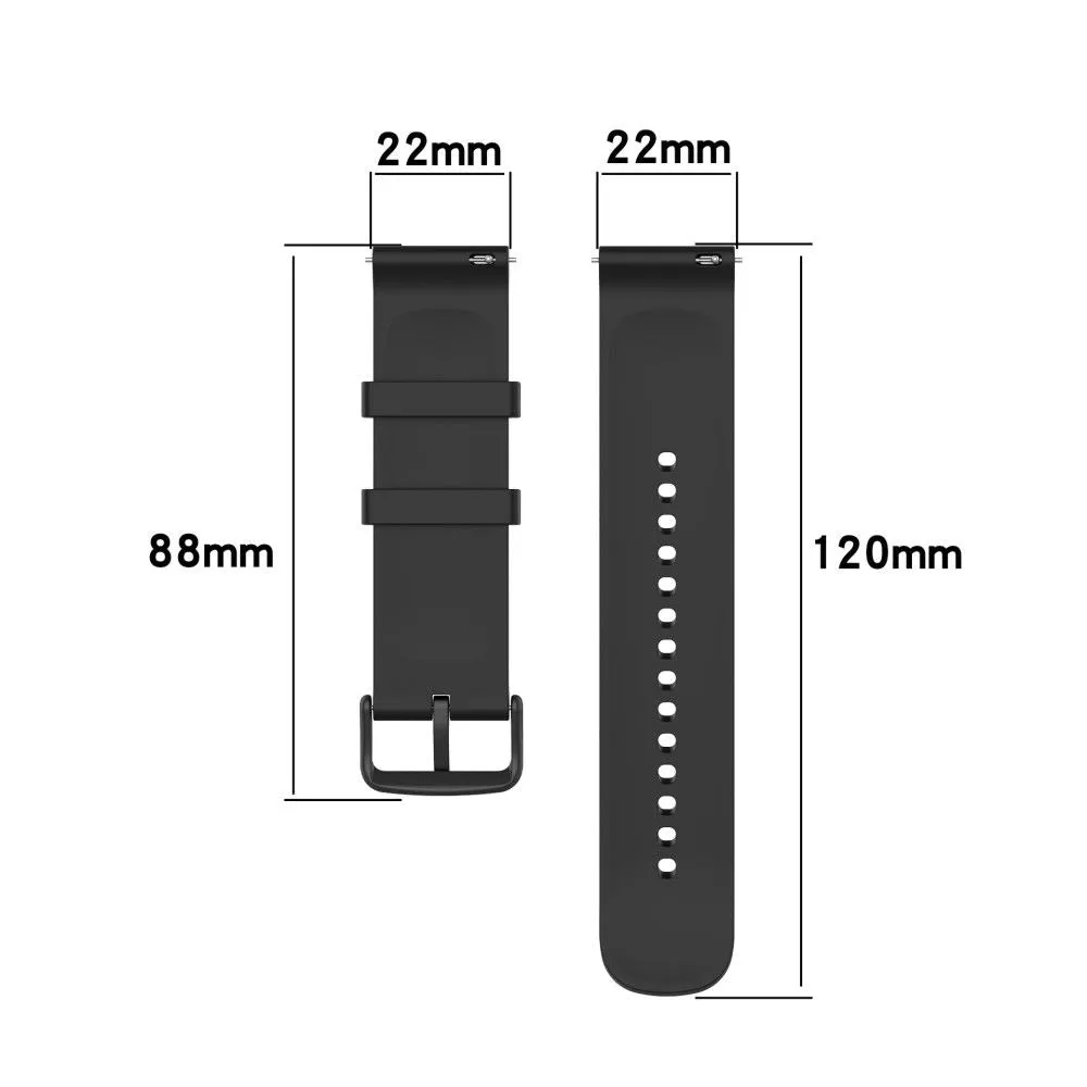 22mm Universal silicone watch strap - Dark Grey