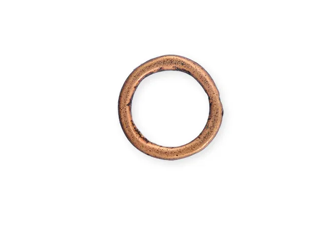 23mm Heavy Hammered Ring -Copper Antique