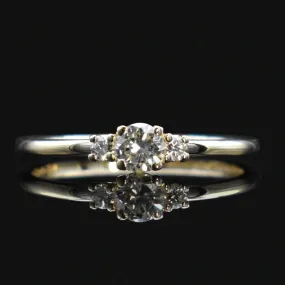 3-Stone Diamond Engagement Ring in Gold