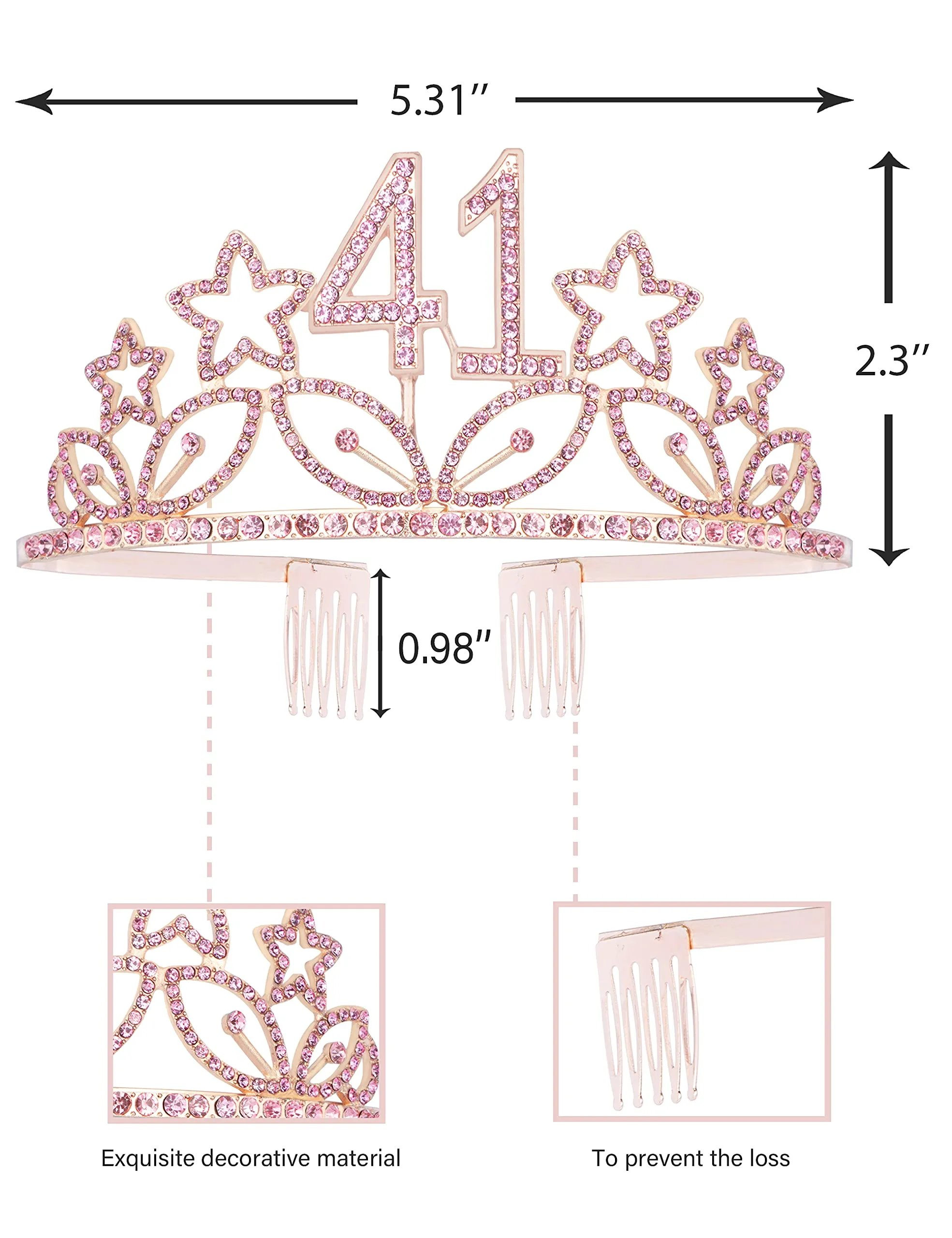 41st Birthday, 41st Birthday Gifts for Women, 41st Birthday Tiara, 41st Birthday Crown