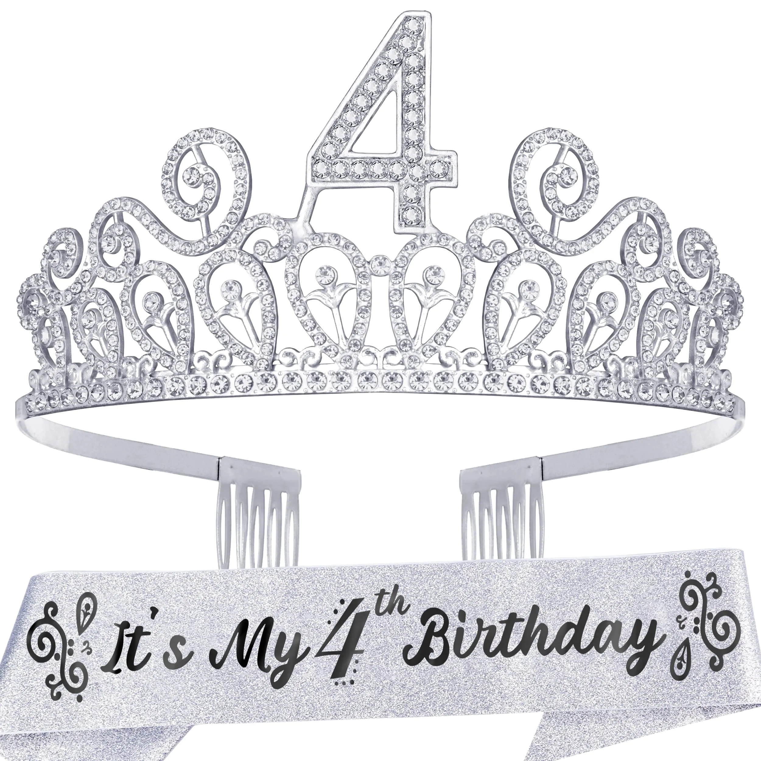 4th Birthday, 4th Birthday Decorations Girl, 4th Birthday Girl, 4th Birthday Tiara, 4th