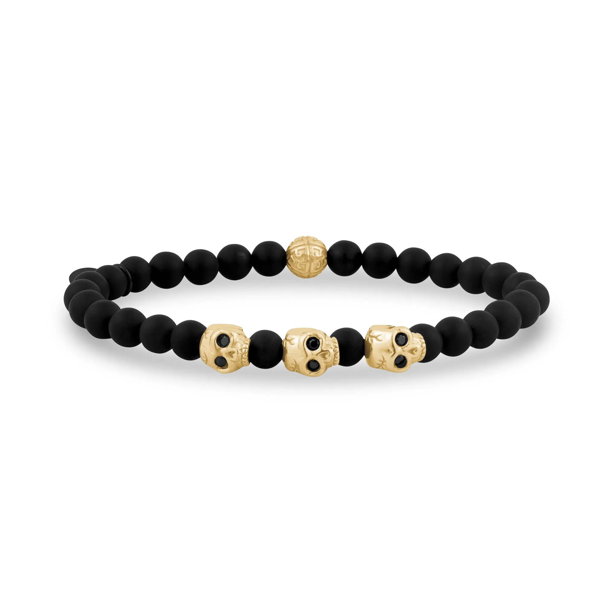 6mm Skull Bridge Stretch Bead Bracelet