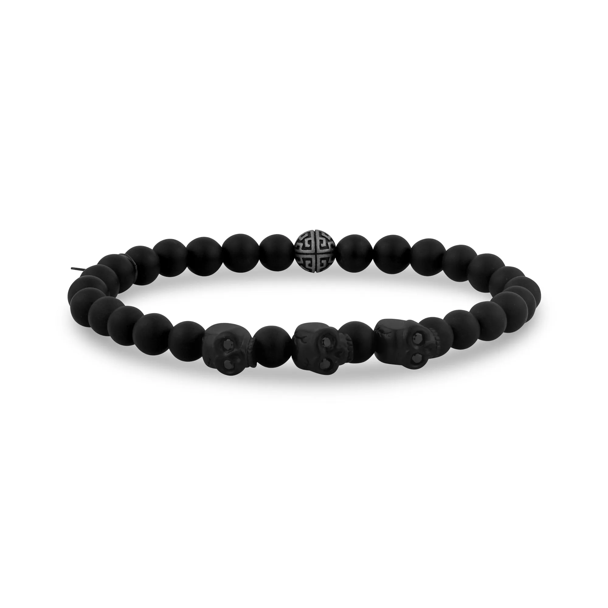 6mm Skull Bridge Stretch Bead Bracelet