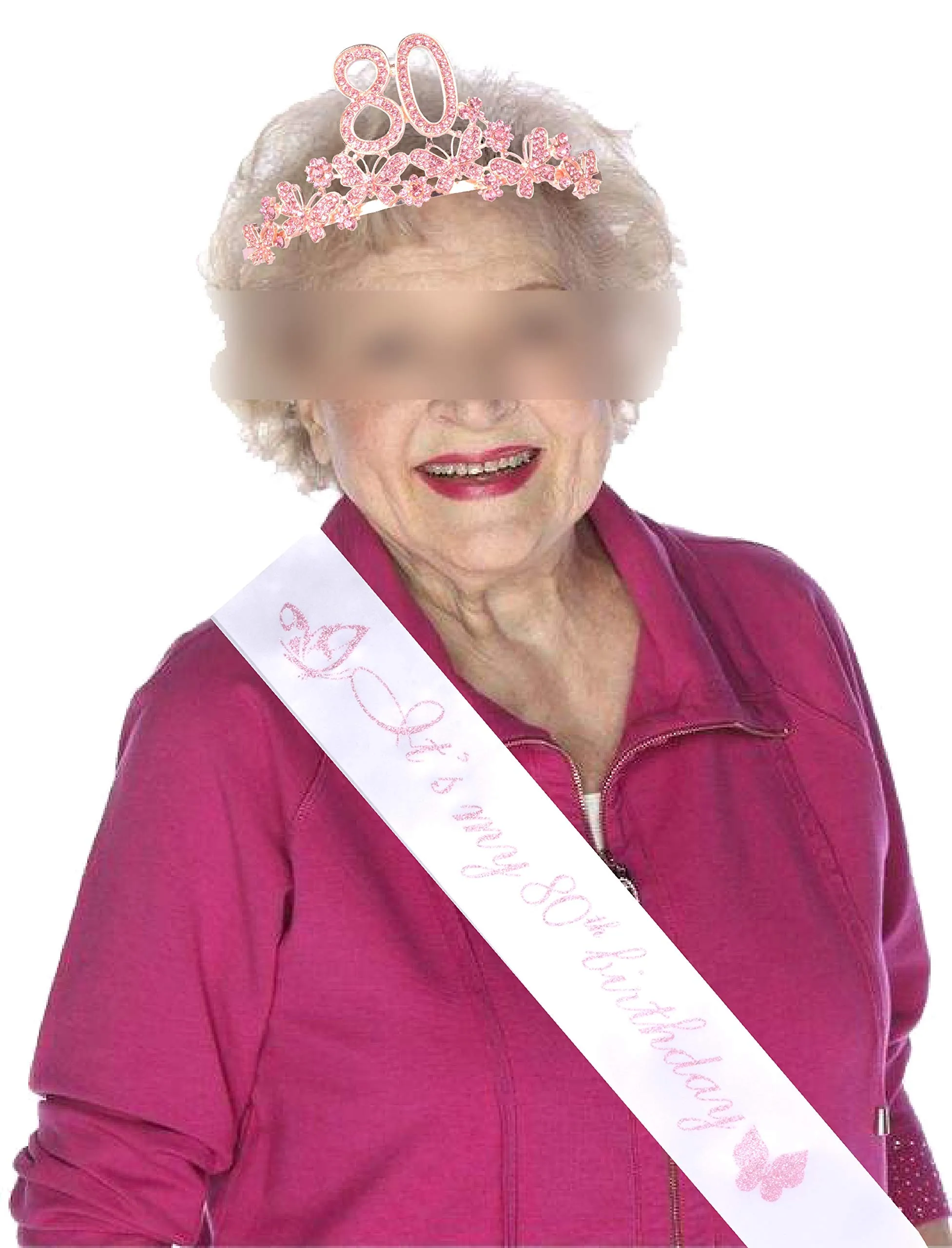 80th Birthday,80th Birthday Gifts for Women, 80th Birthday Tiara and Sash,80th Birthday