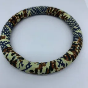 African Print Bangle-Brown Variation