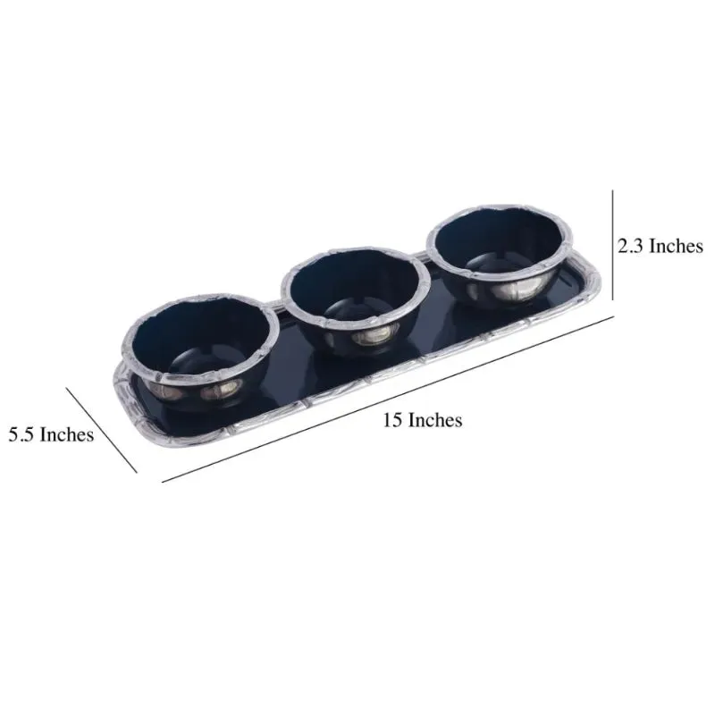 Alf Vine Design Bowl & Tray Set | Set of 1 Tray & 3 Bowls