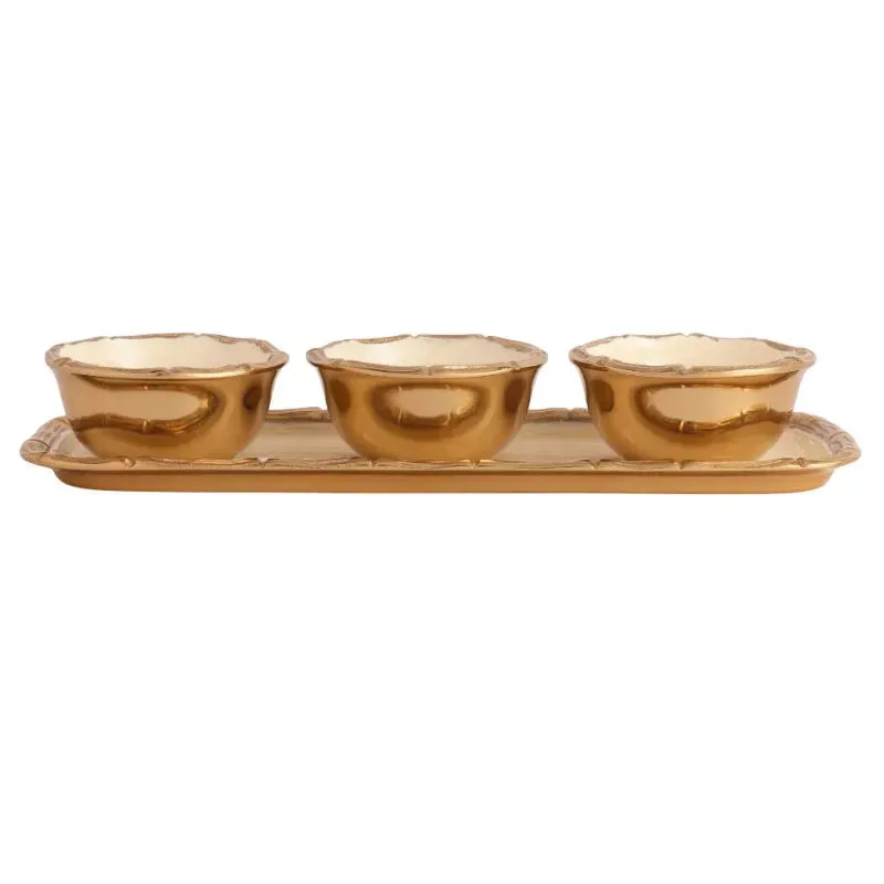 Alf Vine Design Bowl & Tray Set | Set of 1 Tray & 3 Bowls