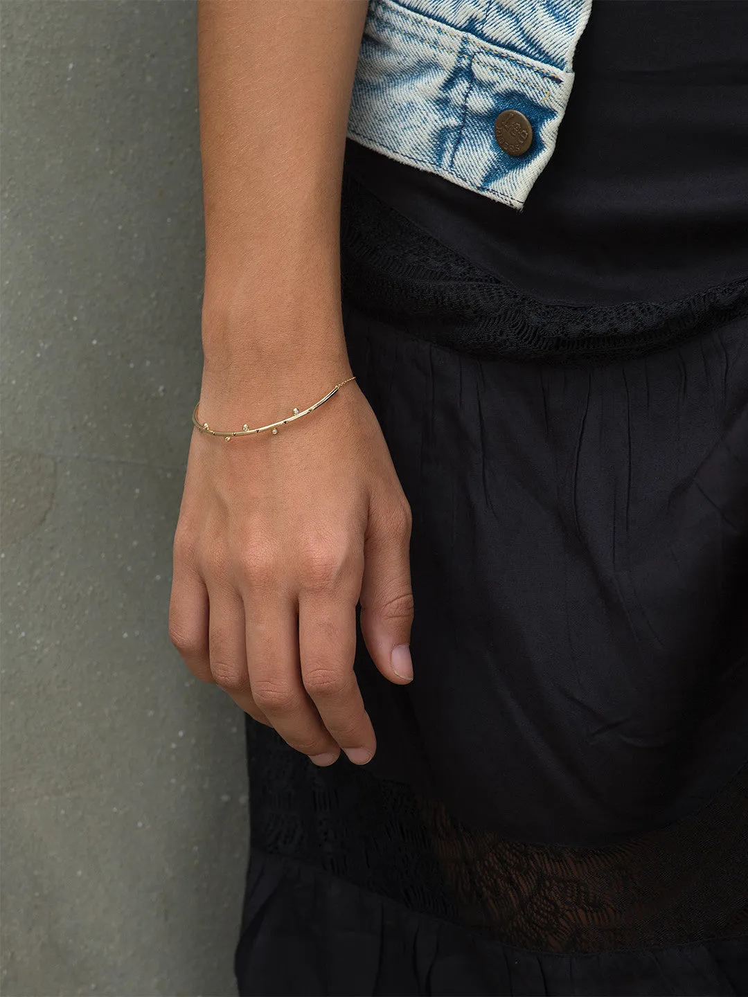 ANDROMEDA CUFF (BLACK & WHITE DIAMONDS)