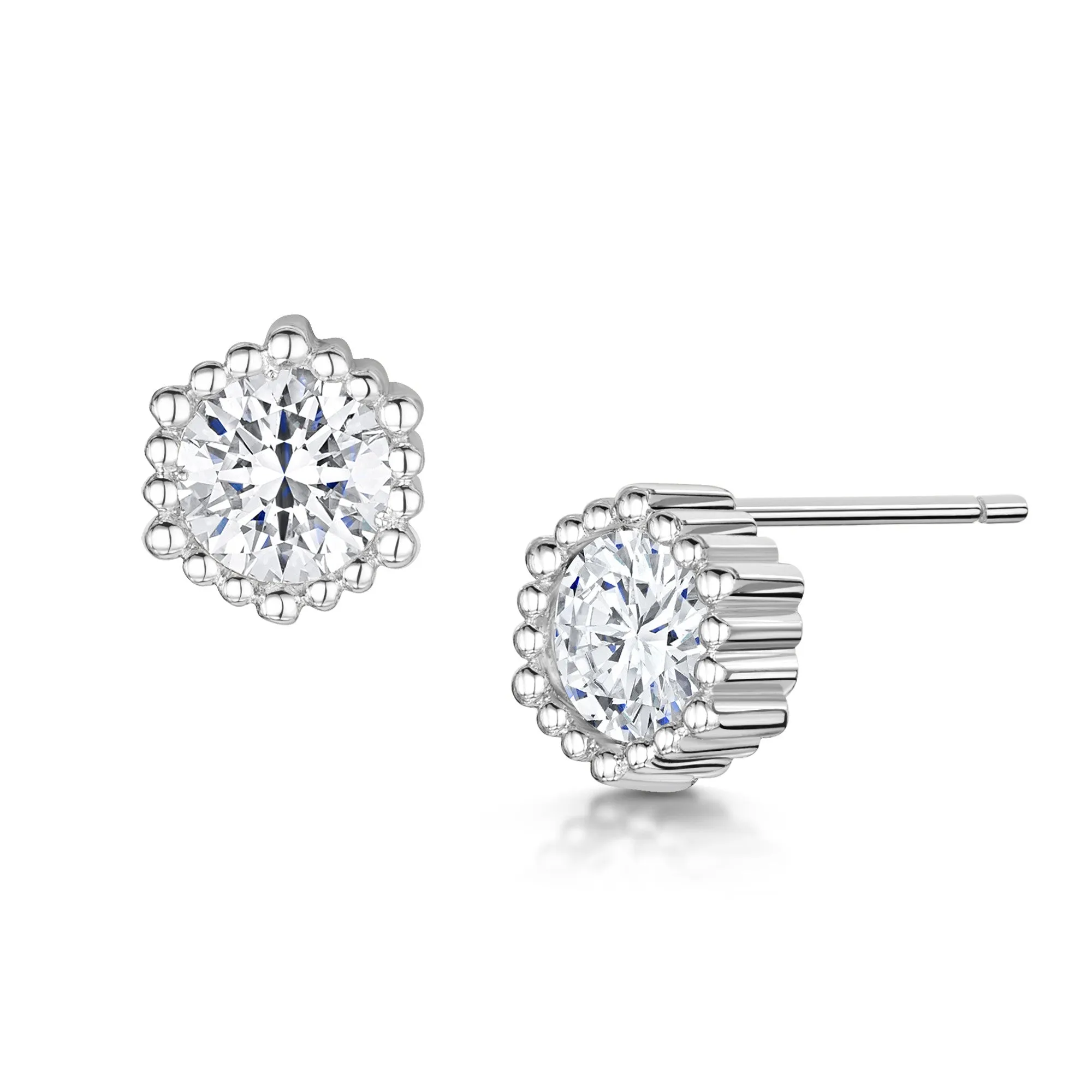 Anya Earrings - Rhodium