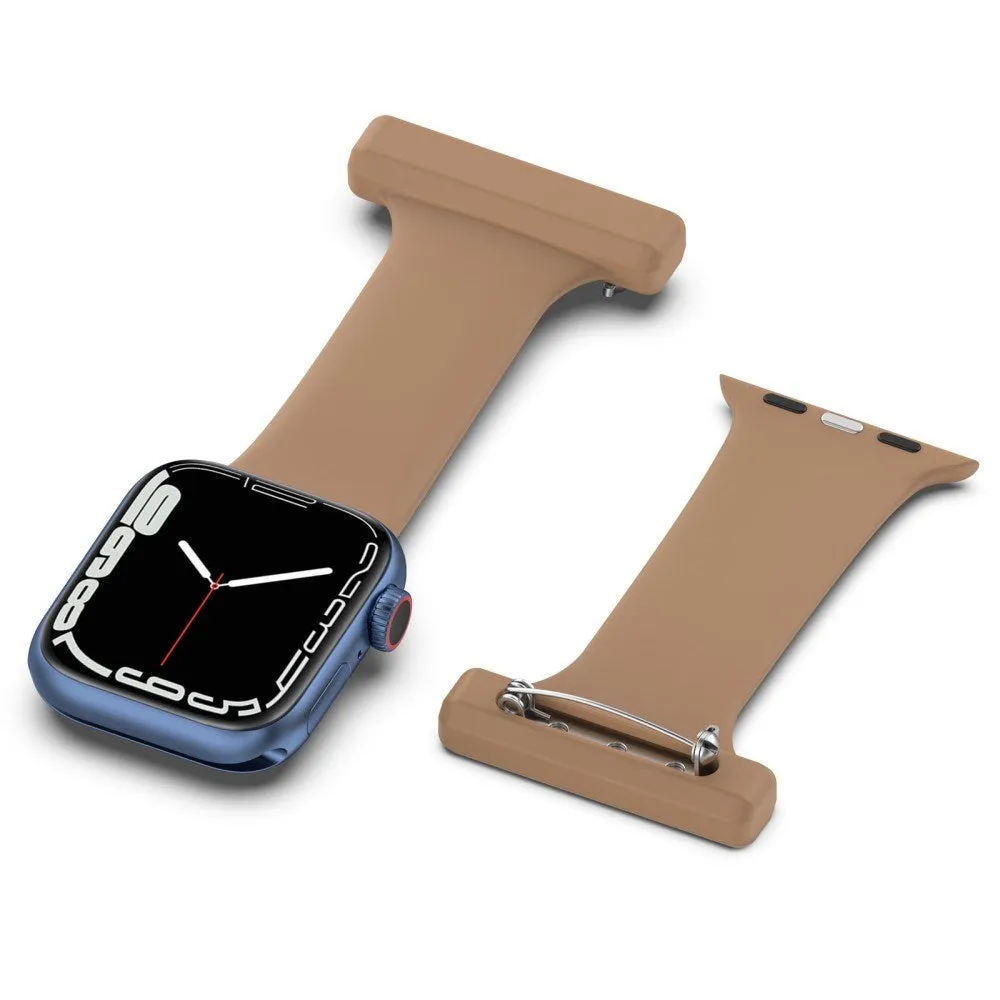 Apple Watch (38/40/SE/41/42mm) Sygepleje Silikone Urrem - Brun