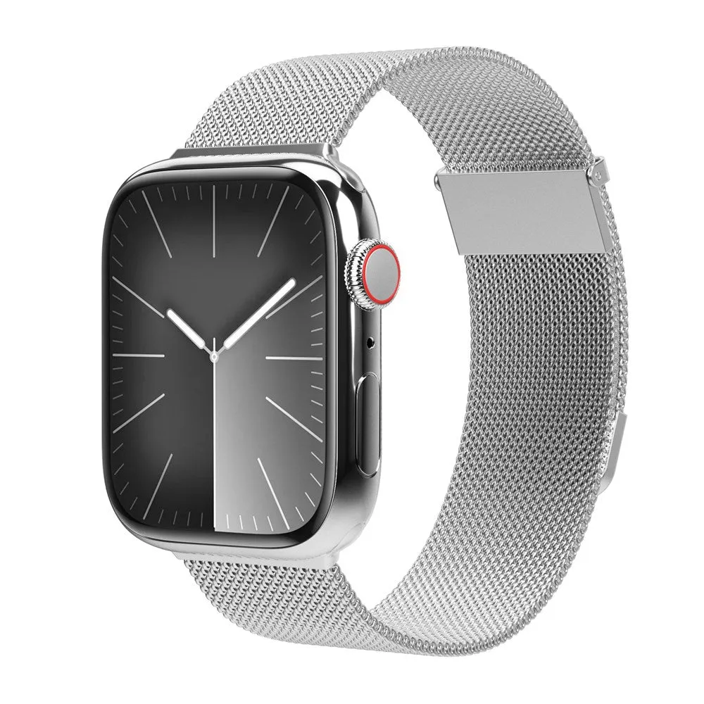 Apple Watch (38/40/SE/41/42mm) Vonmählen Milanese Loop 2 Rustfri Stål Rem - Sølv