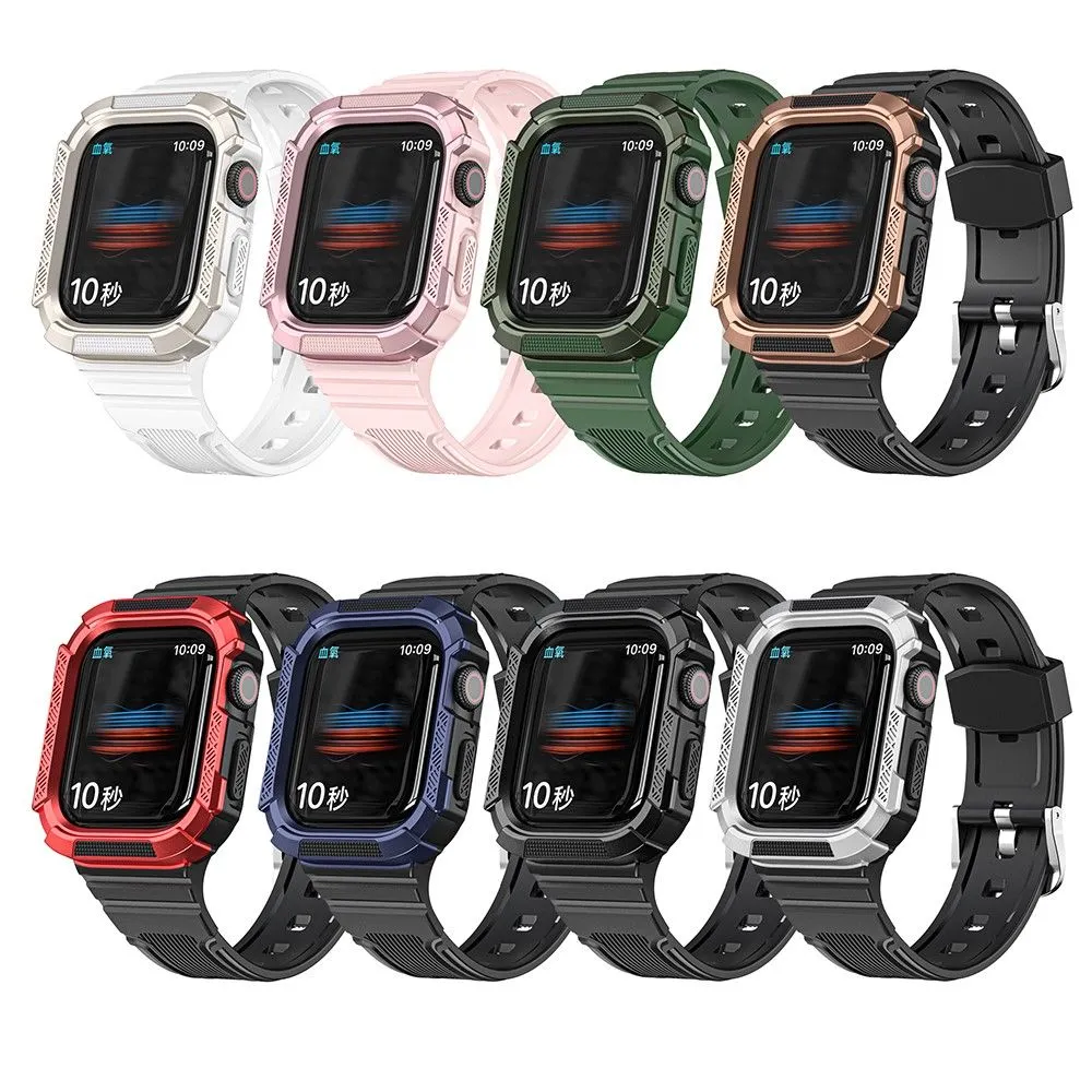 Apple Watch 40mm bi-color TPU cover with watch strap - Black / Silver