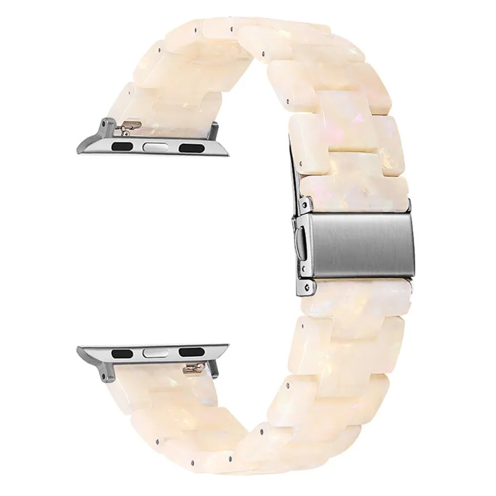 Apple Watch (41mm) 3 bead resin watch strap - White