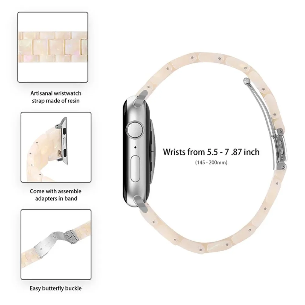 Apple Watch (41mm) 3 bead resin watch strap - White