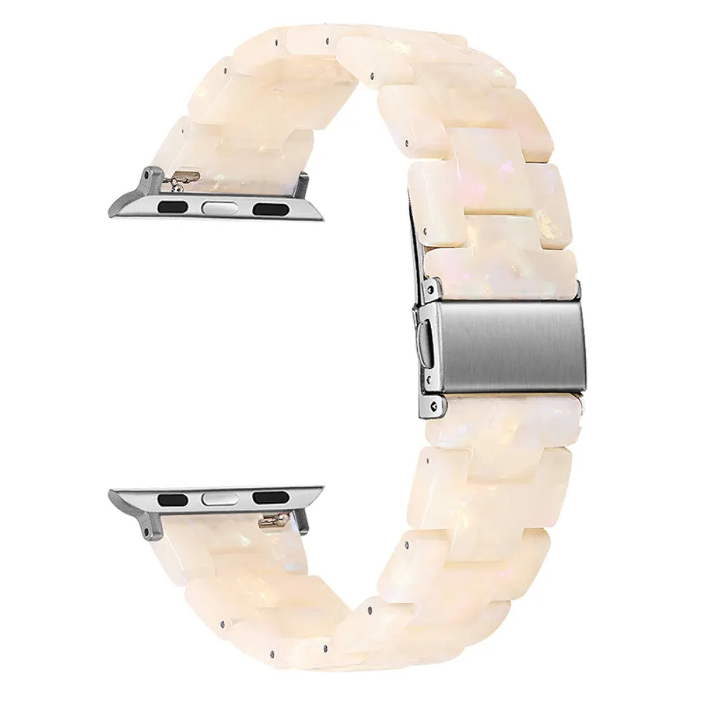 Apple Watch (41mm) 3 bead resin watch strap - White