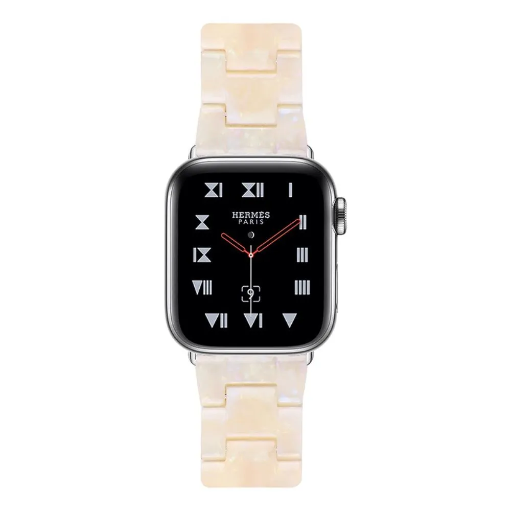 Apple Watch (41mm) 3 bead resin watch strap - White