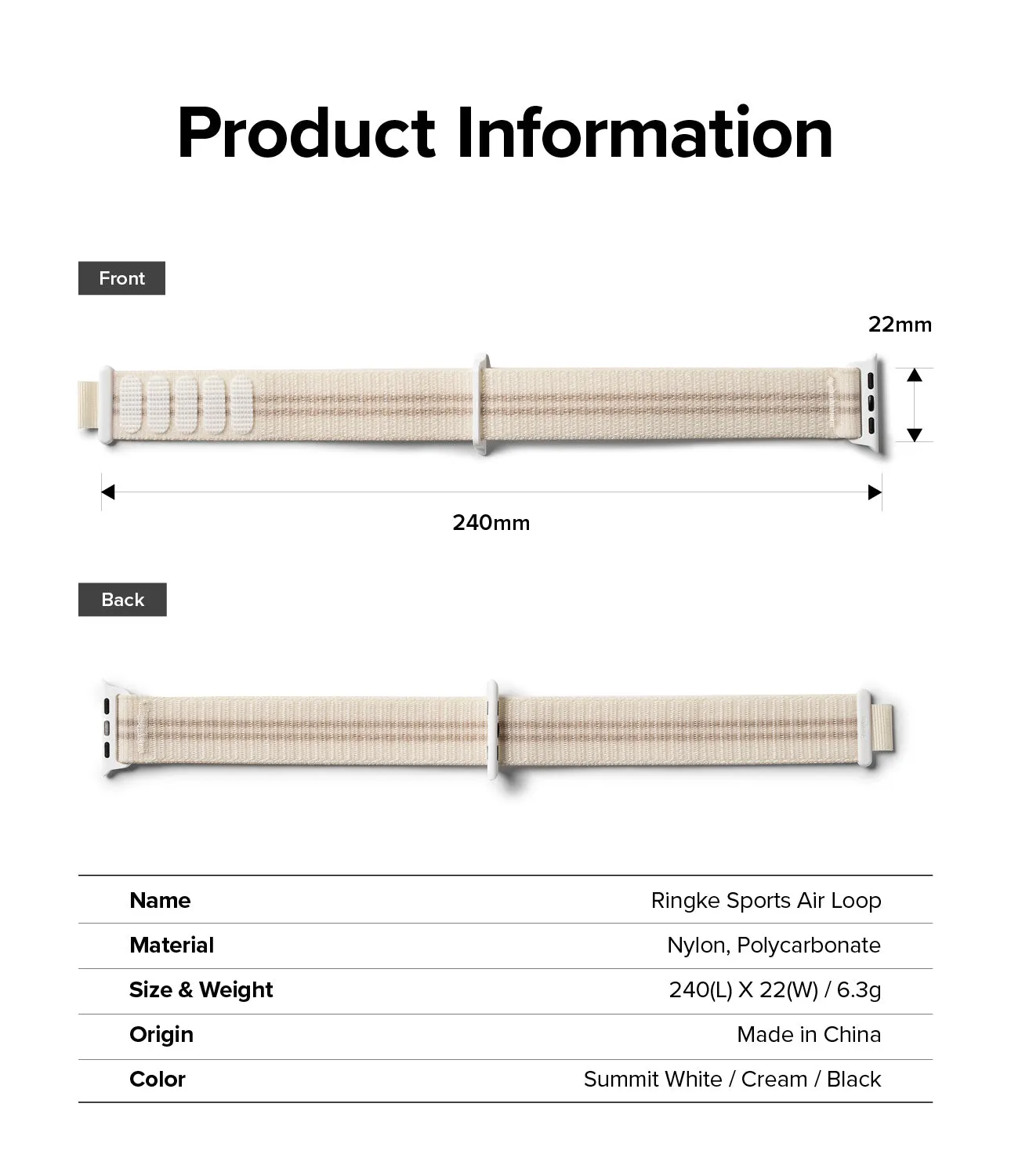 Apple Watch 41mm / 40mm / 38mm | Sports Air Loop