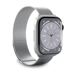 Apple Watch (42/44/SE/45/46/49mm) Puro MILANESE Rustfri Stål Urrem - Titanium