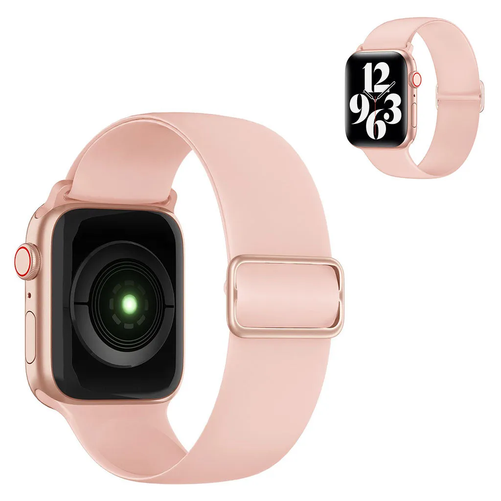 Apple Watch 44mm elastic silicone watch strap - Pink