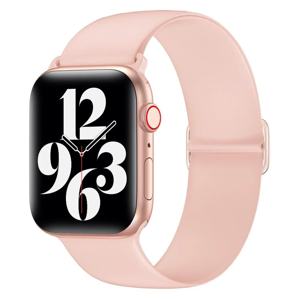 Apple Watch 44mm elastic silicone watch strap - Pink