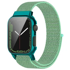 Apple Watch (45mm) nylon watch strap   tempered glass - Green