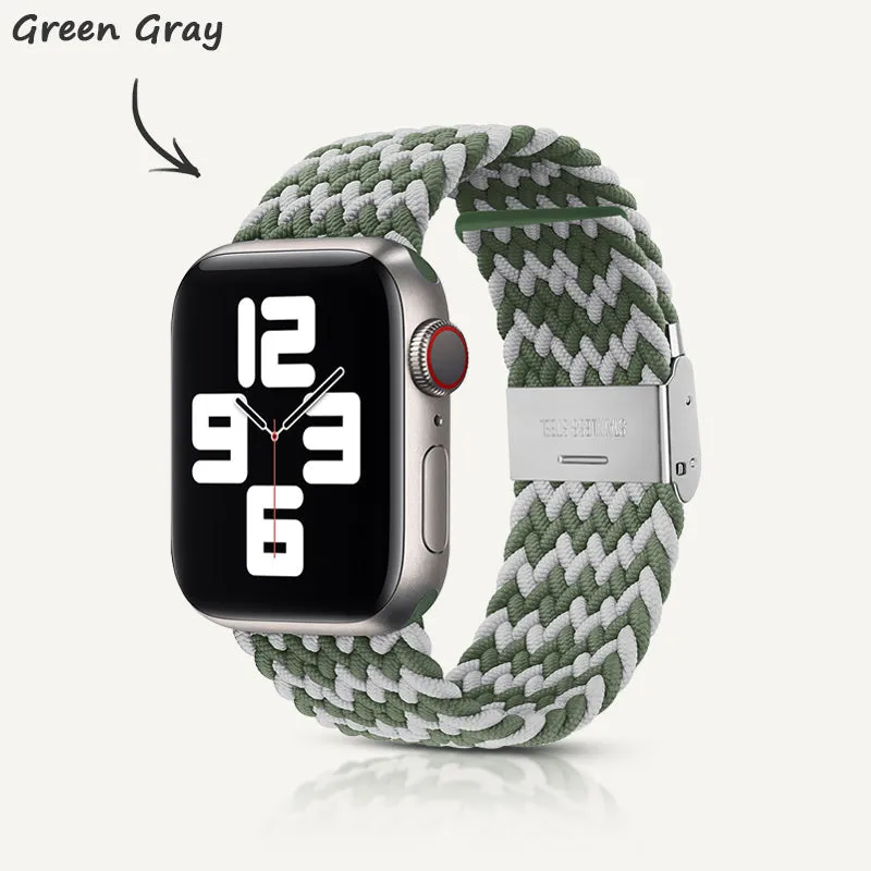 Apple Watch Series |  W Texture Nylon Woven Strap (Watch clasp series)