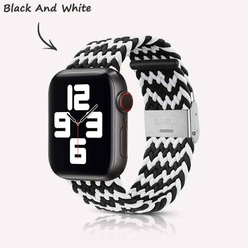 Apple Watch Series |  W Texture Nylon Woven Strap (Watch clasp series)